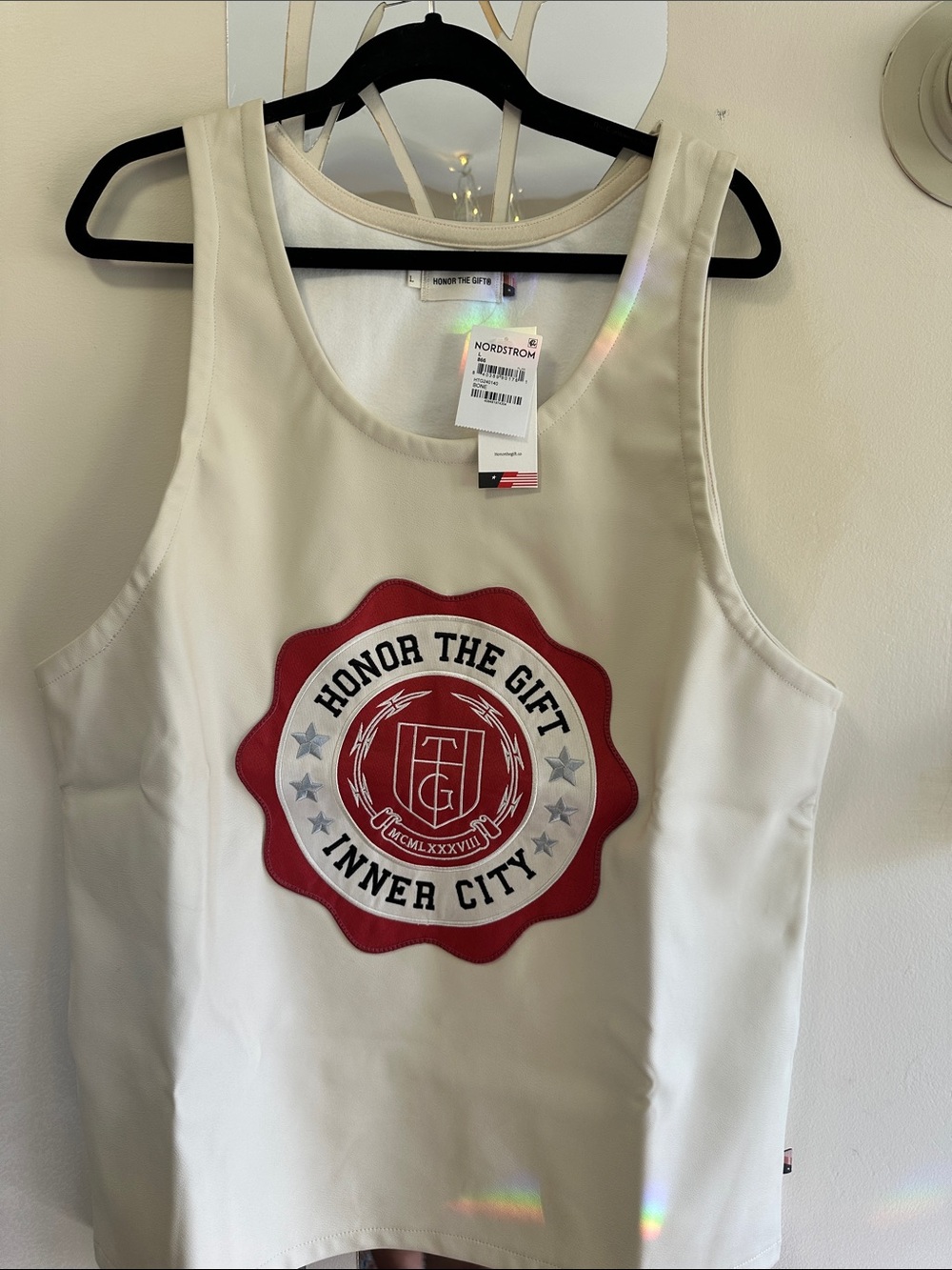 NWT Honor The Gift Vegan Leather Crewneck Tank (L)